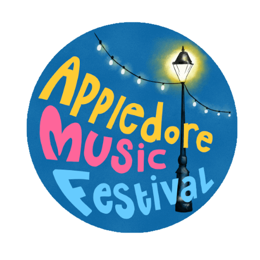 Appledore Music Festival logo. Live music and workshops in North Devon